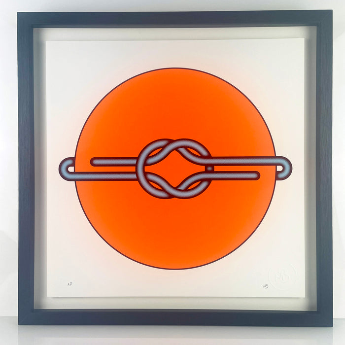 Mark Beattie, Love Knot (Blue in Orange), 2022