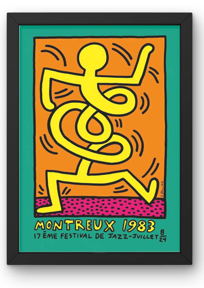Keith Haring, Montreux Jazz Festival, 1983 (Yellow)
