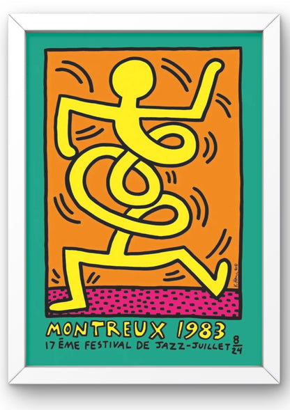Keith Haring, Montreux Jazz Festival, 1983 (Yellow)