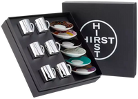 Damien Hirst, Mixed Set of 6 Anamorphic Expresso Cups in hte original black presentation box