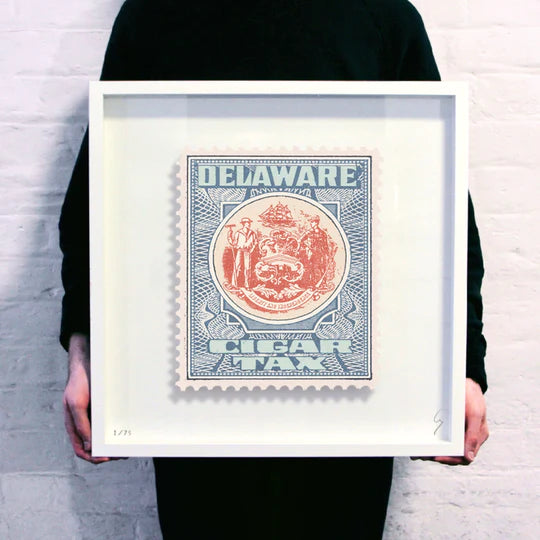 Guy Gee Art - DELAWARE stamp art- Contemporary Art Gallery 