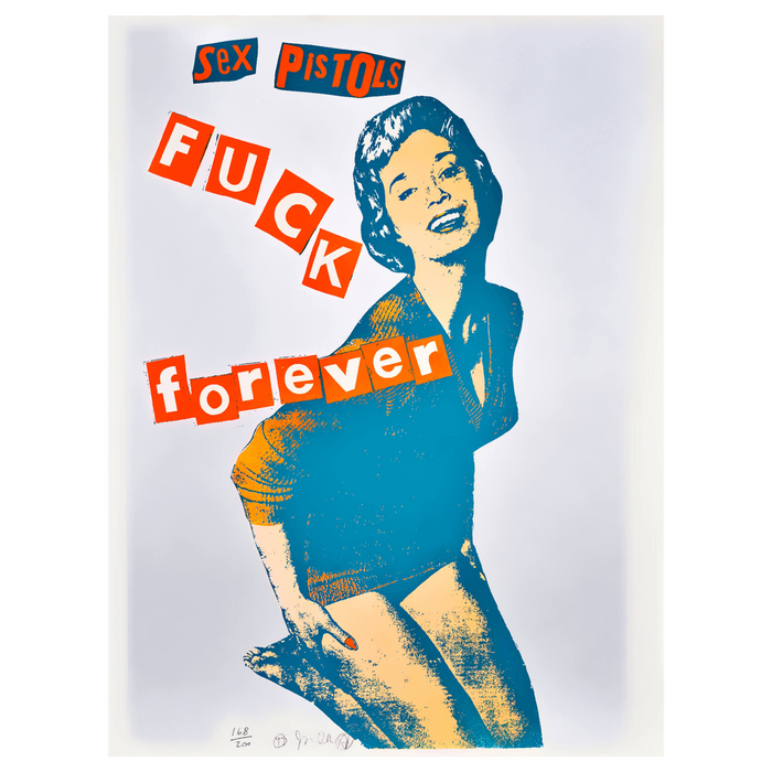 Jamie Reid, Fuck Forever Screen Print (silver) 1997 - Smolensky Gallery