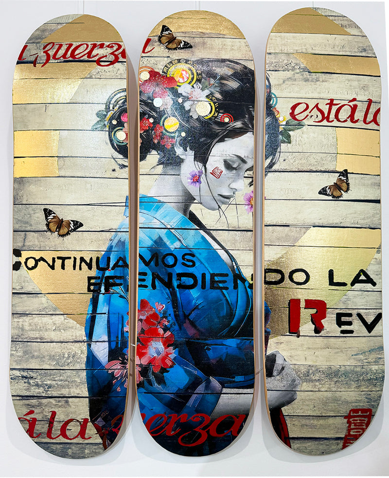 Gareth Tristan Evans, ‘Turning Point’ Skatedeck Trio from Smolensky gallery