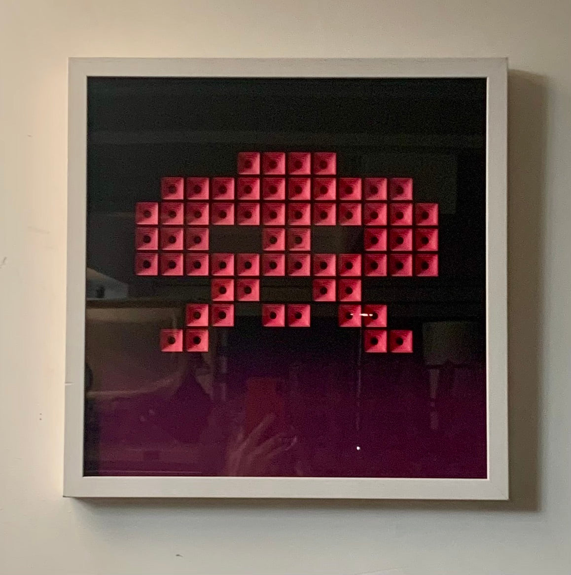 CurlyMark, Deep Pixel Invader Pink Octopus, 2024