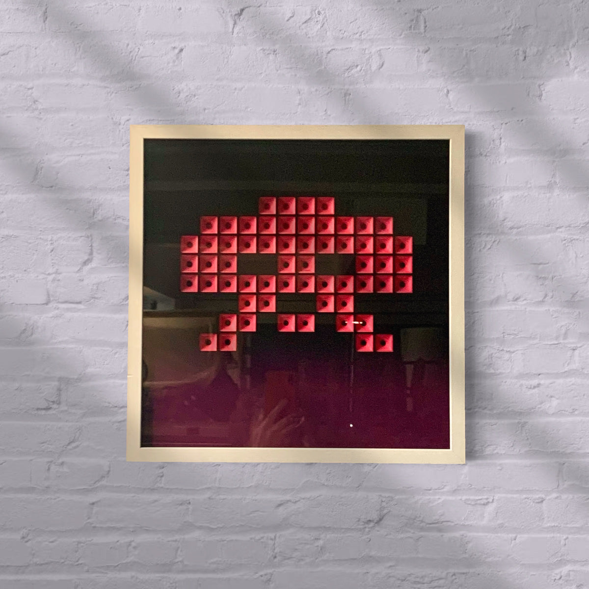 CurlyMark, Deep Pixel Invader Pink Octopus, 2024