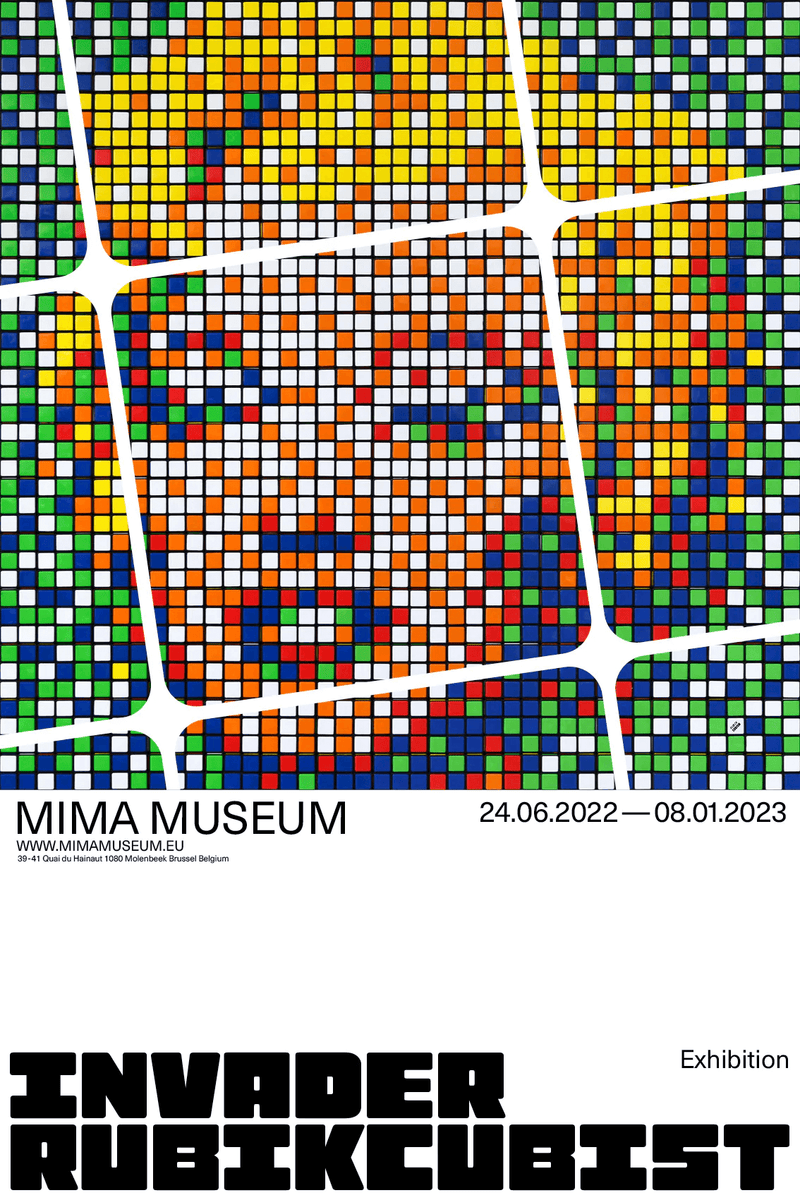 Invader, Rubikcubist MIMA Poster (v1), 2022