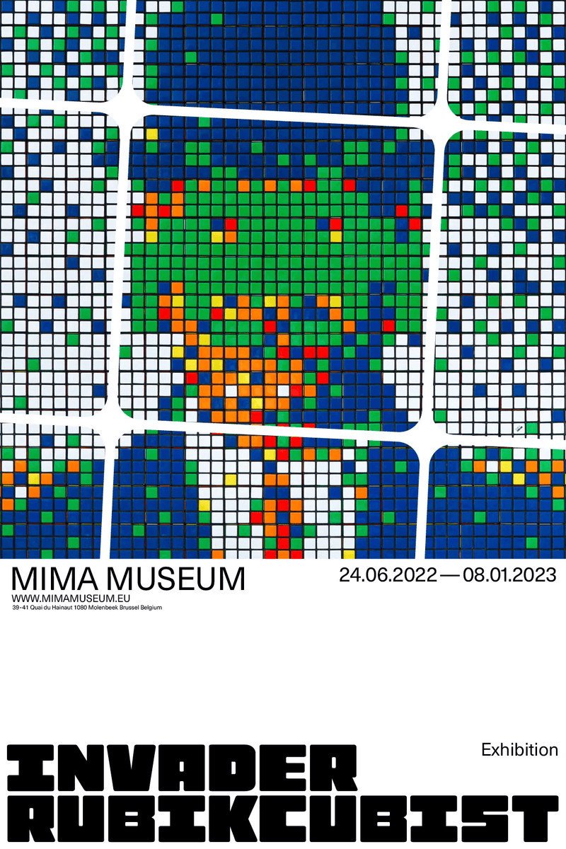 Invader, Rubikcubist MIMA Poster (v7), 2022