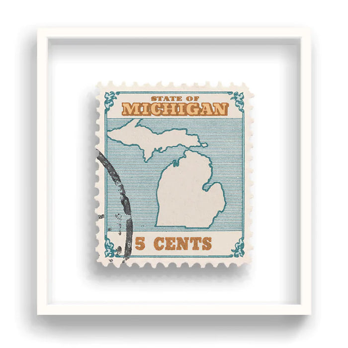 Guy Gee Art - MICHIGAN stamp art- Contemporary Art Gallery 