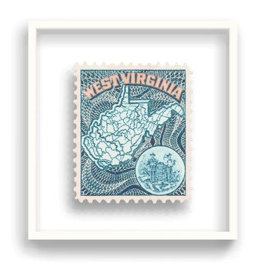 Guy Gee Art - WEST VIRGINIA stamp art- Contemporary Art Gallery 