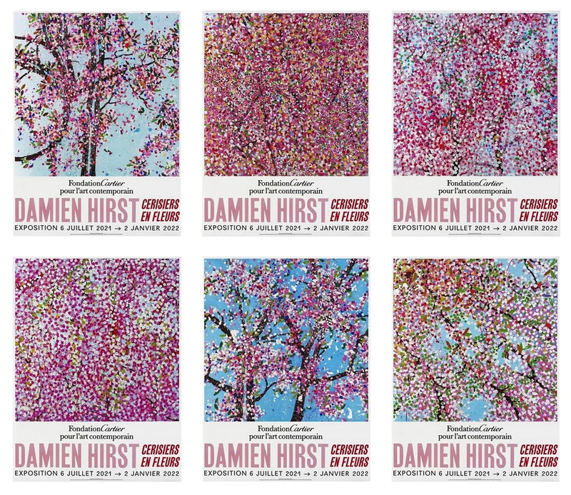 Damien Hirst, The Set of 6 Foundation Cartier Cerisiers En Fleurs Cherry, 2021