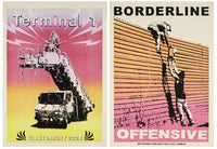 Banksy, Borderline Offensive & Terminal Set Glastonbury, 2024

2 x Offset lithograph Prints

50 x 70 cm (19.7 x 27.6 in)

printed by La Linterna, Columbia,
in collaboration with with Press UK for Terminal 1, Glastonbury. Set of two prints by Banksy From Glastonbury one is yellow to pink the pther is orange to pink