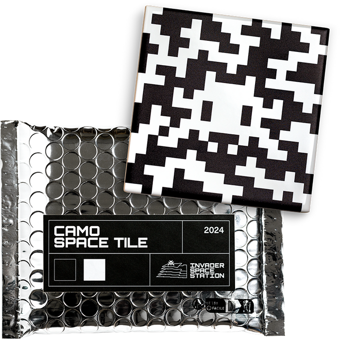 Invader, Set of Camo Space Tiles, 2024