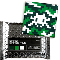 Invader, Set of Camo Space Tiles, 2024