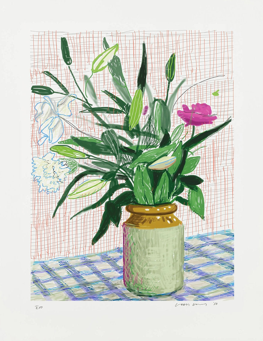 David Hockney, Untitled 516 iPad Drawing from A Bigger Book, 2016