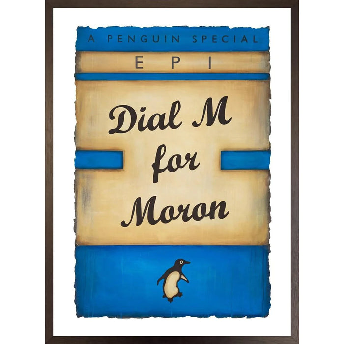 Blue Epi Print Diam M For Morons in the style of a penguin book cover 