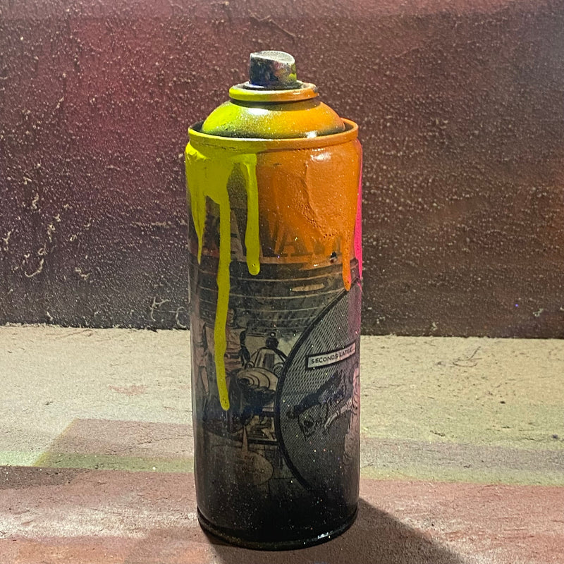 Pink and yellow Sci-Fi spray can - Smolensky Gallery