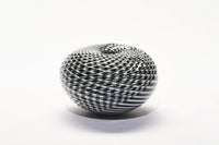 GATHER | Black and White Small Half Cut Woven Basket II - Smolensky Gallery