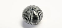 Black & White Woven Medium Sphere - Smolensky Gallery