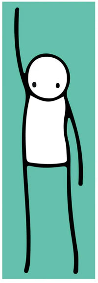 Stik prints for sale, artist proofs for sale, STIK, Liberty Teal (Artist Proof) 2013 Screenprint on Paper 43 x 112 cm (16.93 x 44.09 in) Hand-signed in black ink This piece comes with a Certificate Of Authenticity. Image of a stick figure with a raised arm, lifted in protest, on a teal background